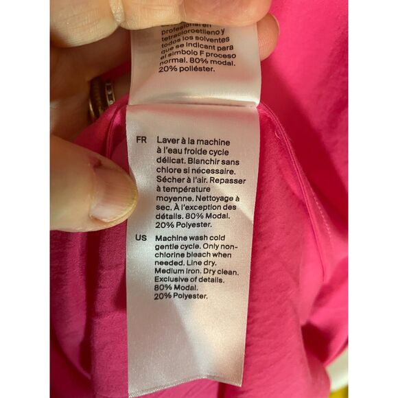 COS Sleeveless A-Line Swing Dress size 10 Pink Modern Architectural EUC - Picture 9 of 9